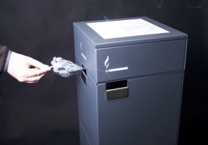title="Ascher mit Absaugsystem"